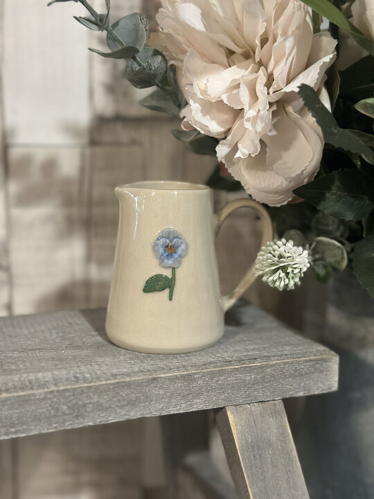 Blue Viola Stoneware Mini Jug