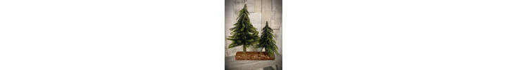 Gold Glitter Double Fir Trees 