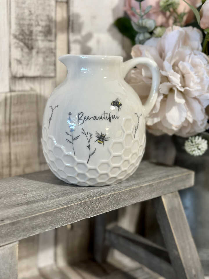 Bee Honeycomb Embossed Jug