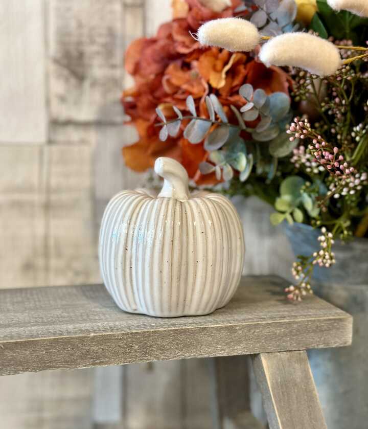 Rustic Ceramic Pumpkin