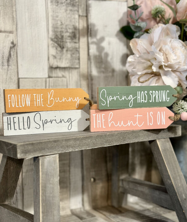 Spring Wooden Tags