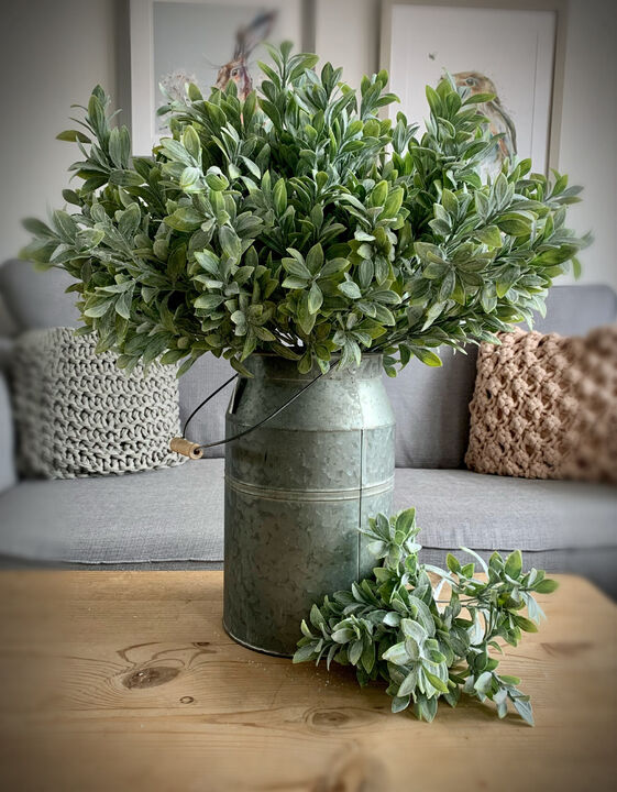 Natural Green Flocked Leaf Bunch