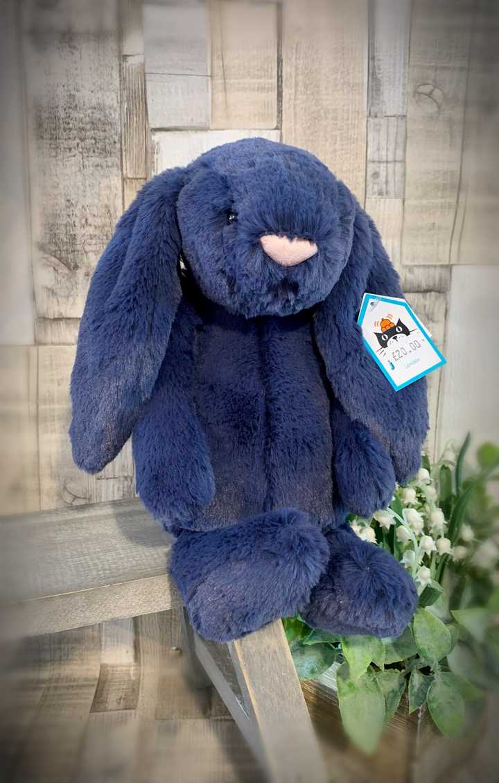 Medium Bashful Navy Bunny