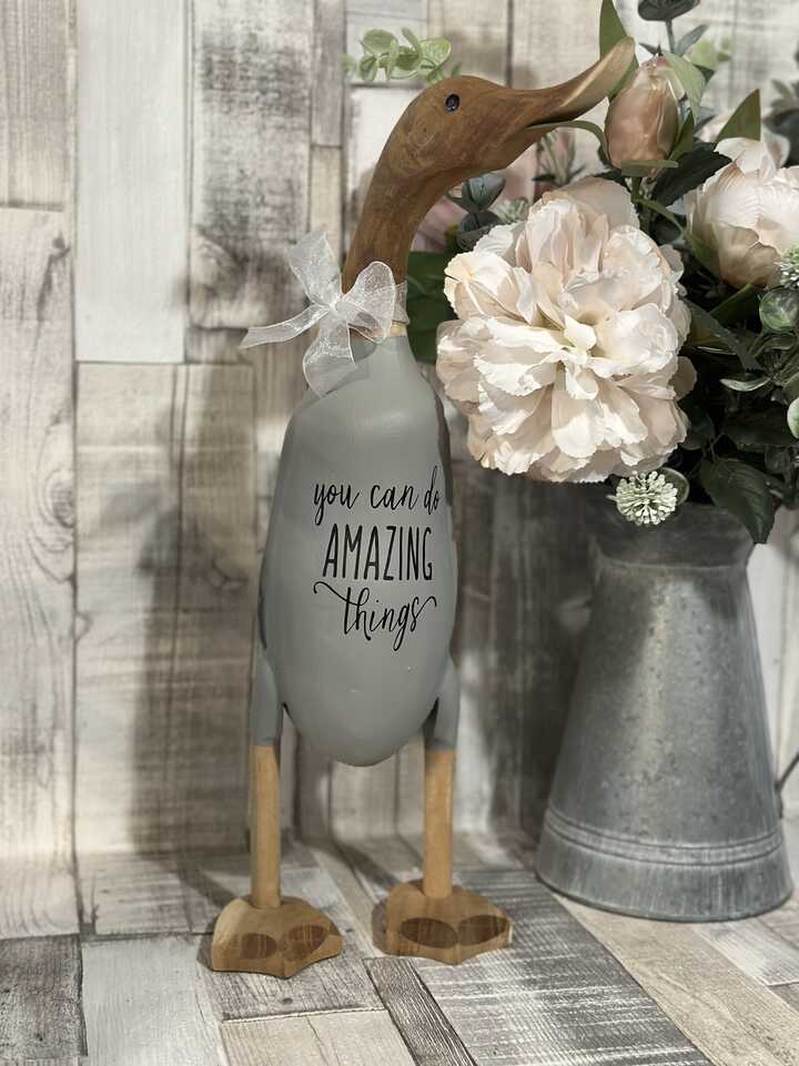 You Can Do Amazing Things Wooden Duck
