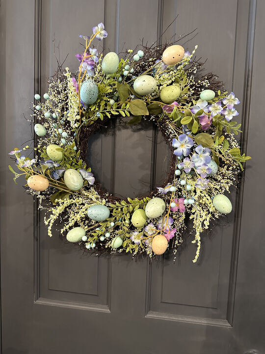 Floral Easter Egg Wreath