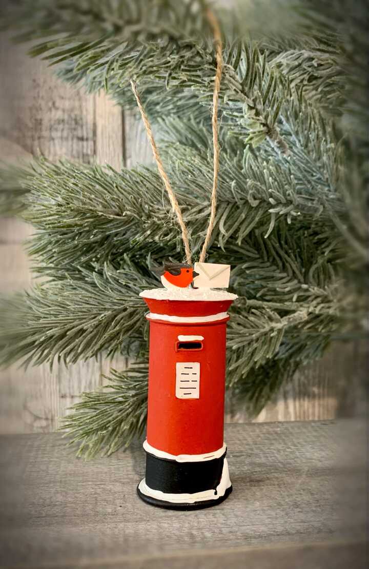 Christmas Postbox Hanging Decoration