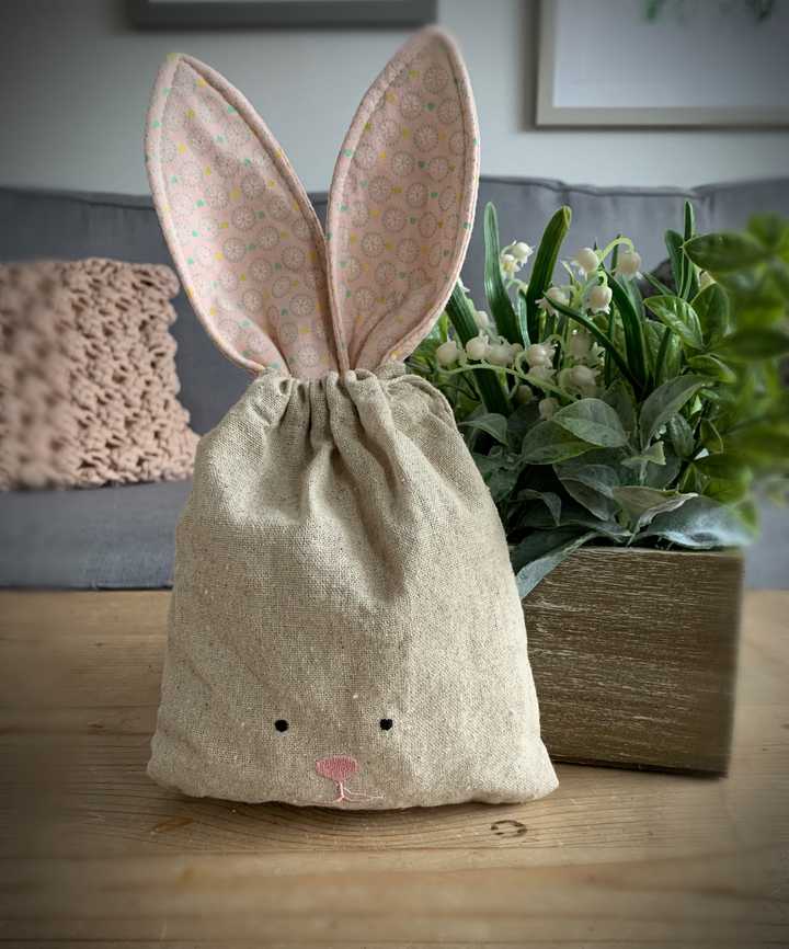 Easter Bunny Fabric Pouch