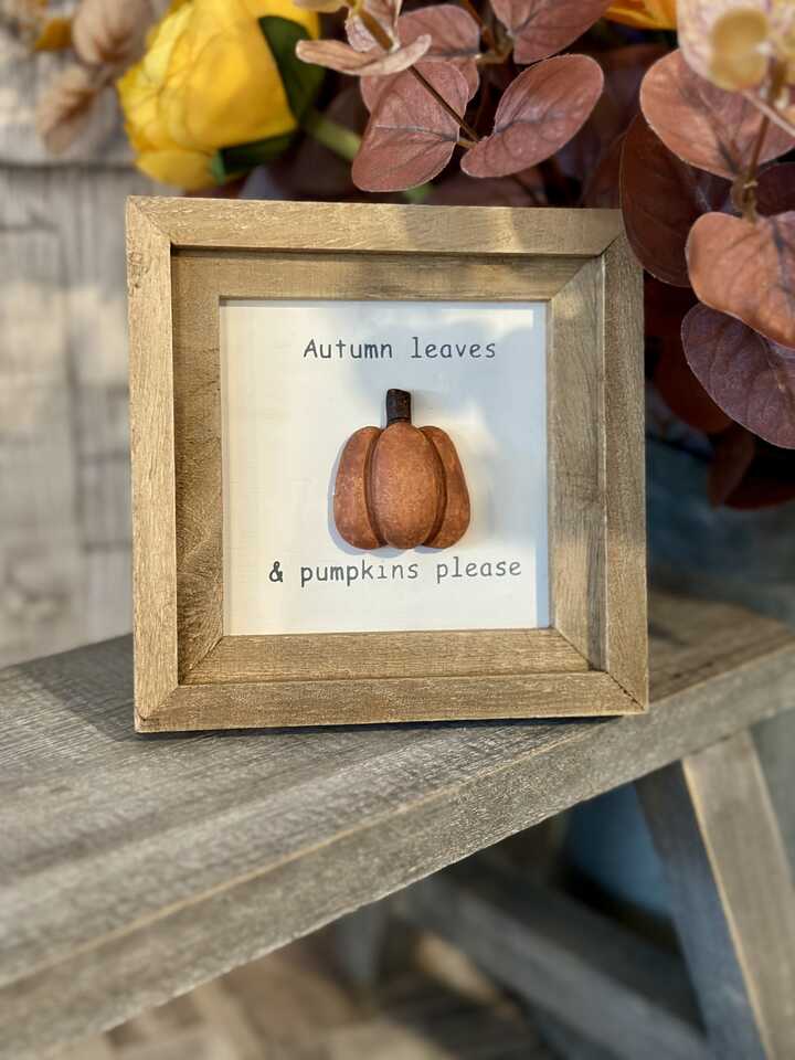 Autumn Leaves Framed Plaque 