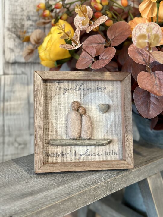 Together Pebble Framed Plaque