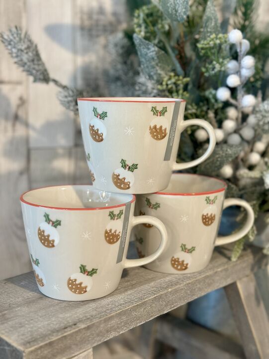 Stoneware Christmas Pudding Mug