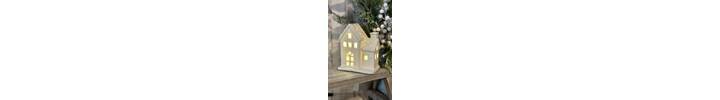 Ceramic LED Textured Roof Christmas House