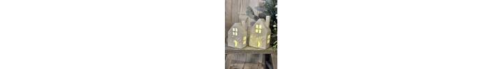 Ceramic LED Santas Sleigh House