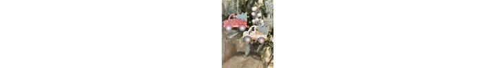 Hanging Wooden Christmas Tree Truck