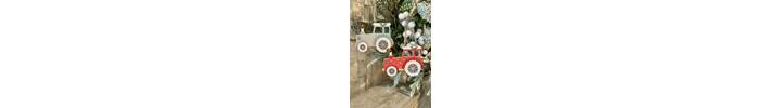 Hanging Wooden Christmas Tractor