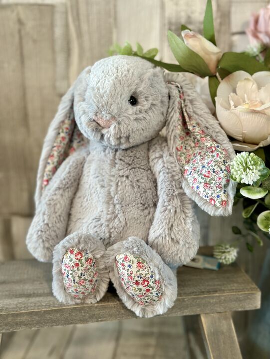 Medium Blossom Silver Bunny