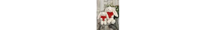 Bashful Red Love Heart Bunny