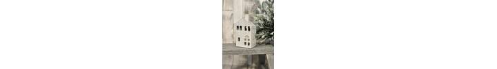 Medium Rustic Ceramic House Tealight Holder