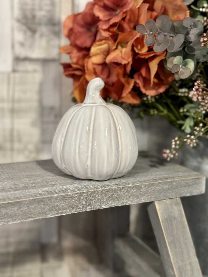 Caramel Rustic Ceramic Pumpkin