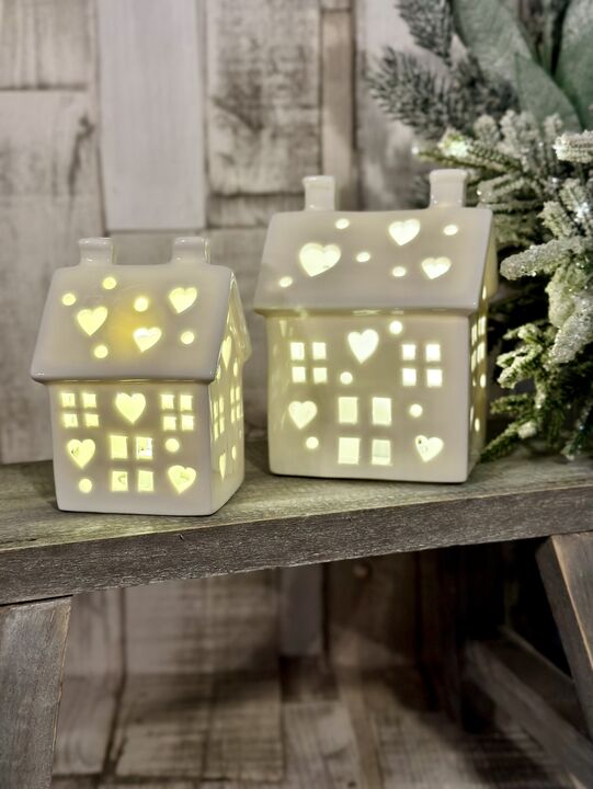 LED Ceramic Heart House