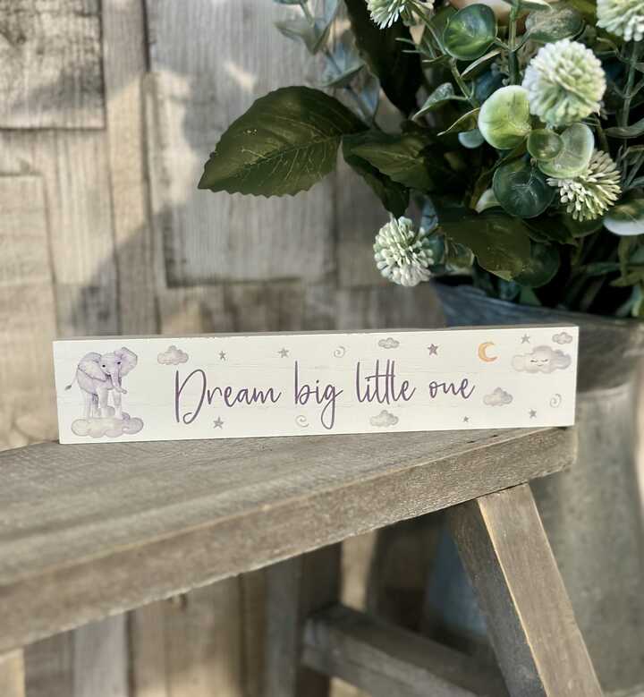 Dream Big Baby Plaque