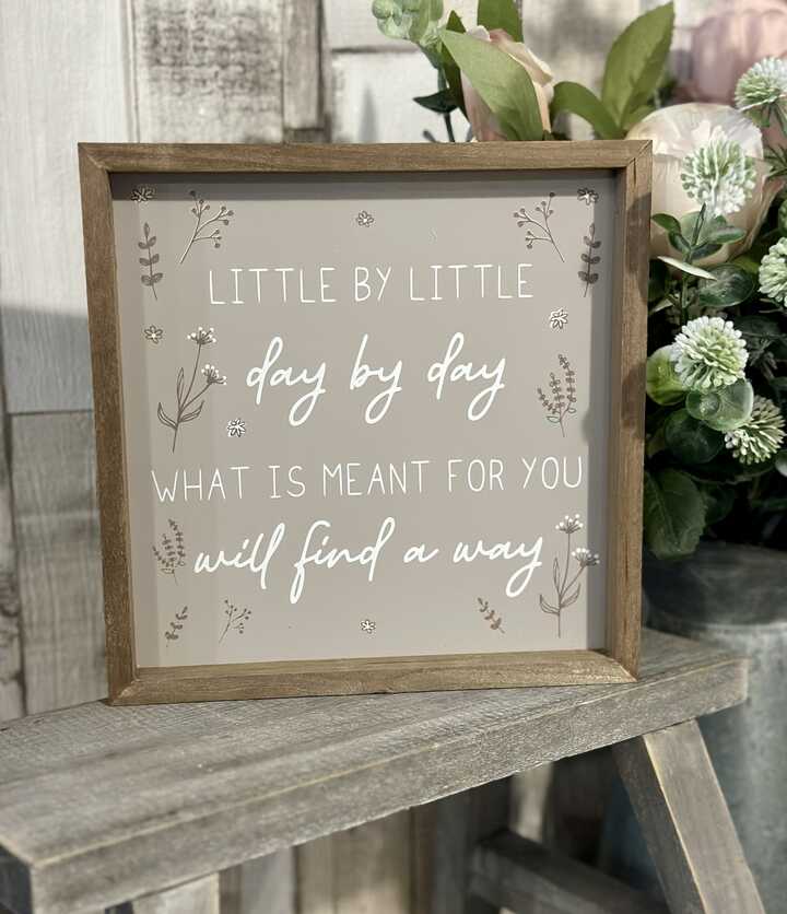 Little By Little Framed Plaque