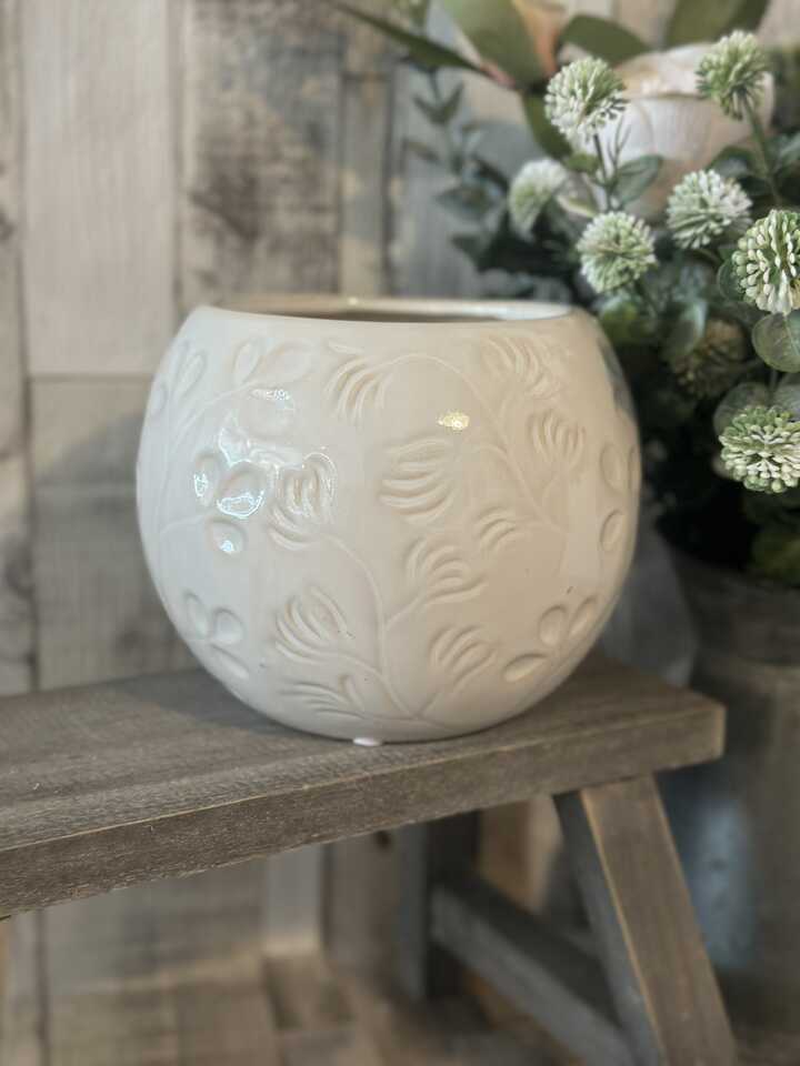 Ava Leaf Ceramic Planter