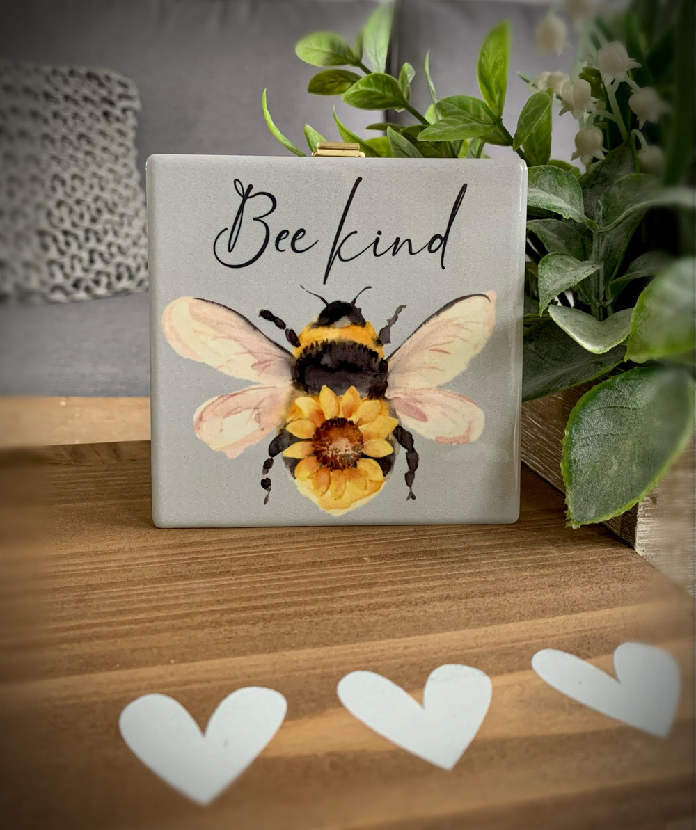 Ceramic Bee Kind Plaque | Shop | So Sophie