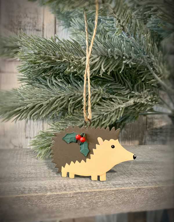 Hedgehog Christmas Hanging Decoration