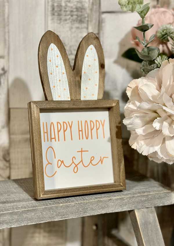 Happy Hoppy Easter Easel Sign