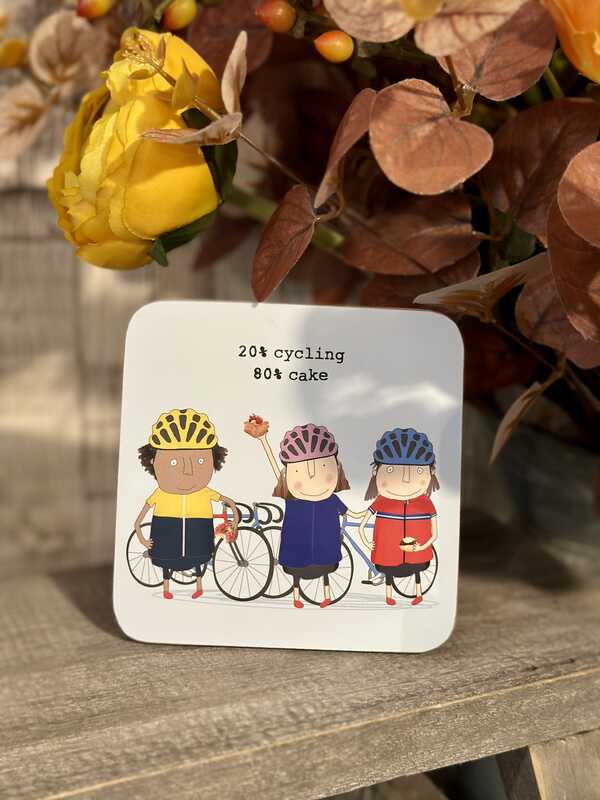 Cycling Cake Girl Coaster