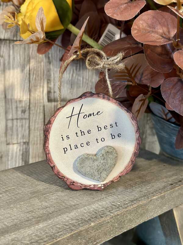 Home Is The Best Place To Be Pebble Bark Hanger