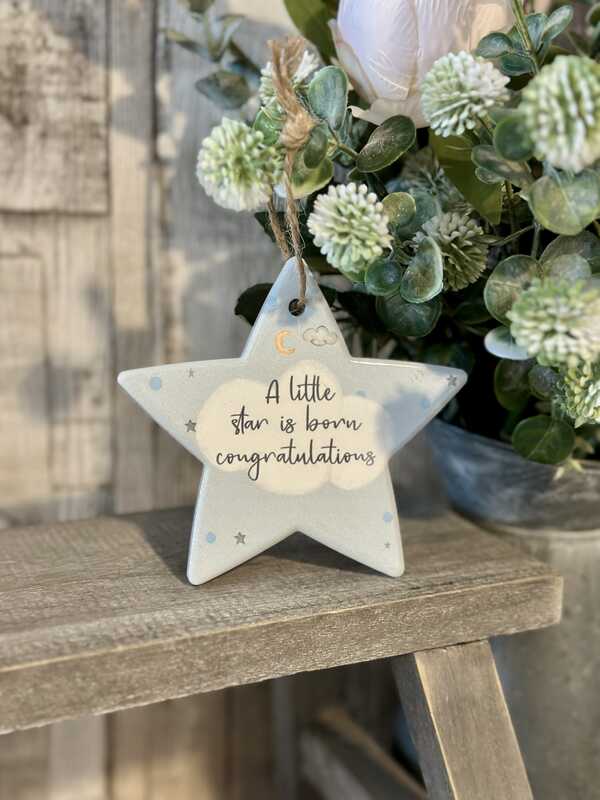 Little Star Boy Star Ceramic Hanger