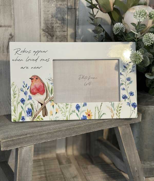 Robins Appear Ceramic Photo Frame