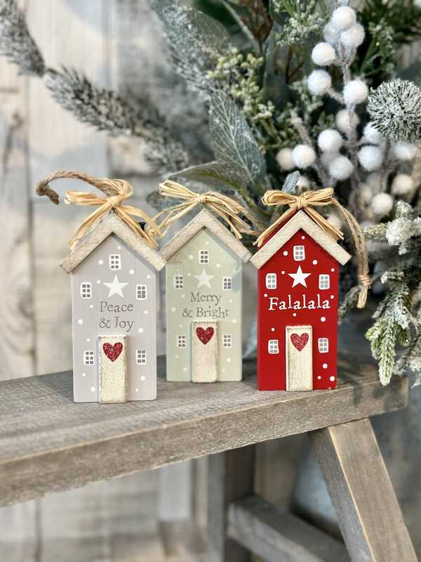 Festive Hanging House Tree Decoration