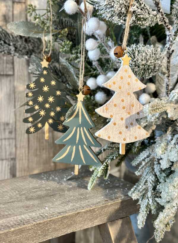 Wooden Hanging Christmas Trees