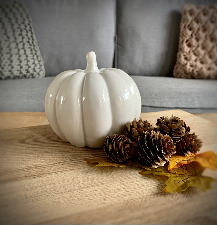 White Ceramic Pumpkin Shop So Sophie   33356173 